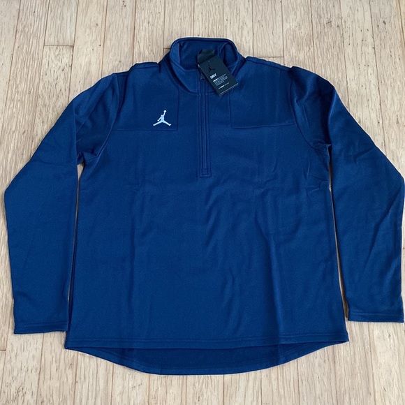 JORDAN TEAM COACHES HALF ZIP TOP Navy - Picture 2 of 11